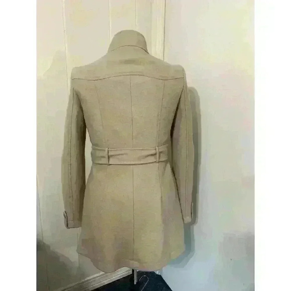 Anthropology Fumblin Foe Wool Camel Military Style Coat Juniors Large - Picture 3 of 9